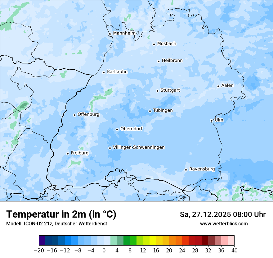 Modellkarten Temperatur