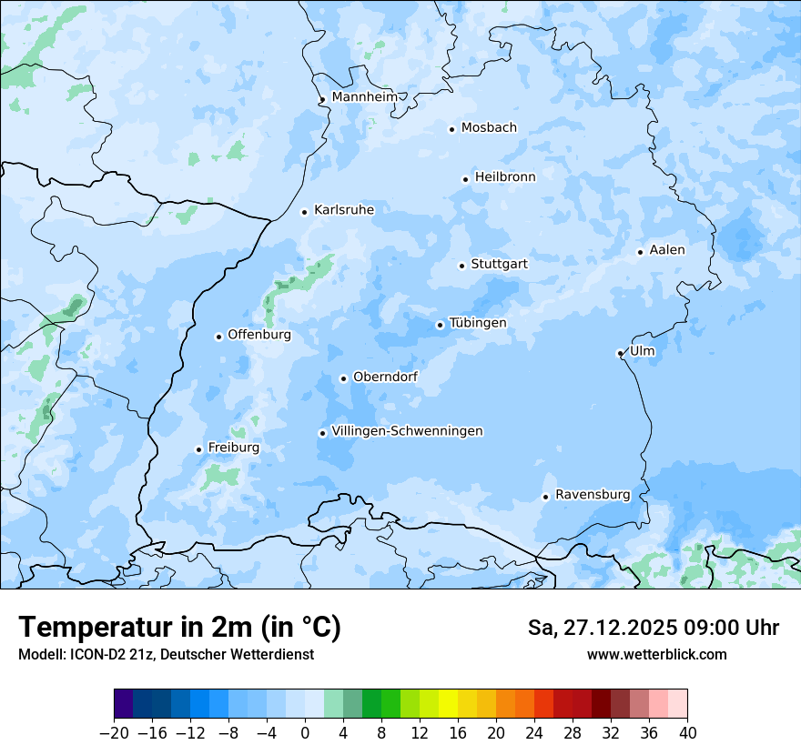 Modellkarten Temperatur