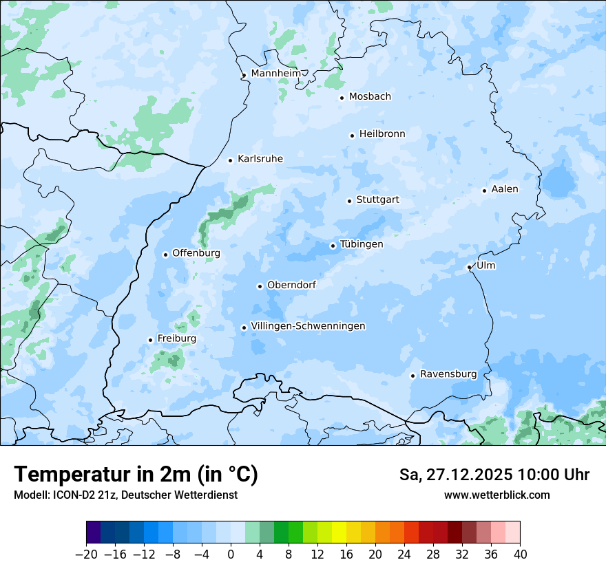 Modellkarten Temperatur