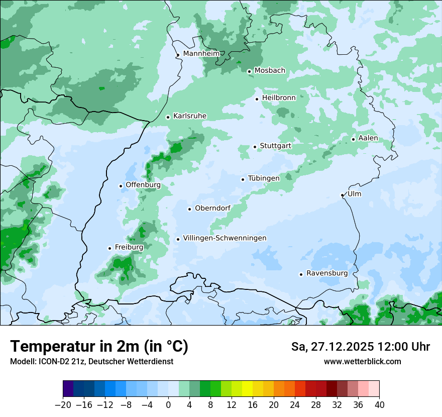 Modellkarten Temperatur