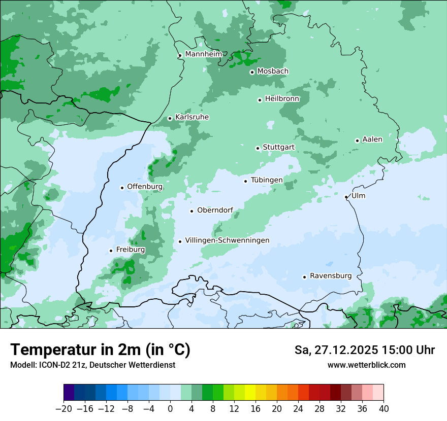 Modellkarten Temperatur