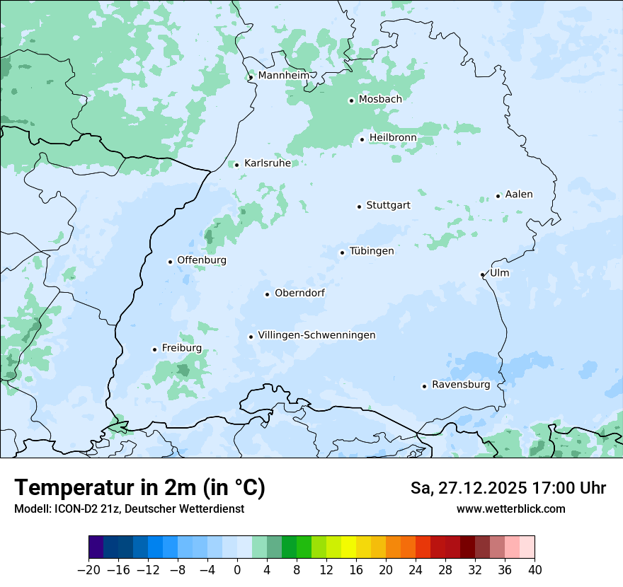 Modellkarten Temperatur