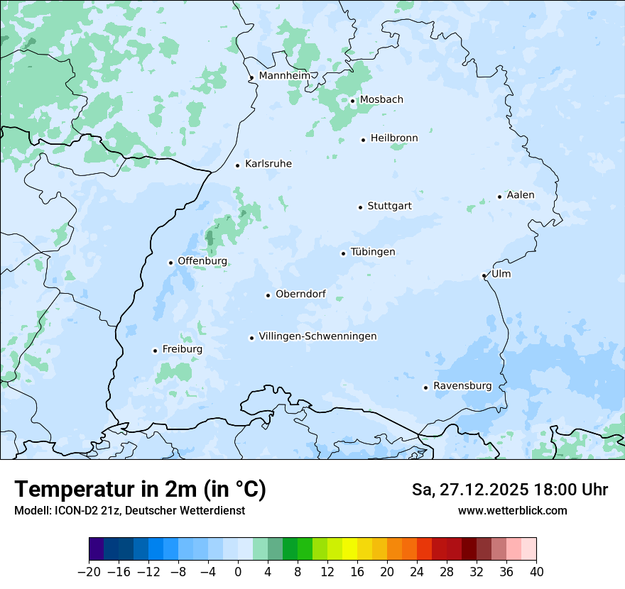 Modellkarten Temperatur