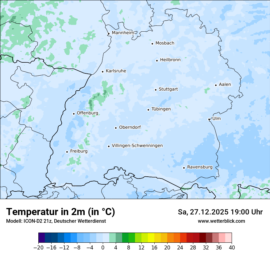 Modellkarten Temperatur