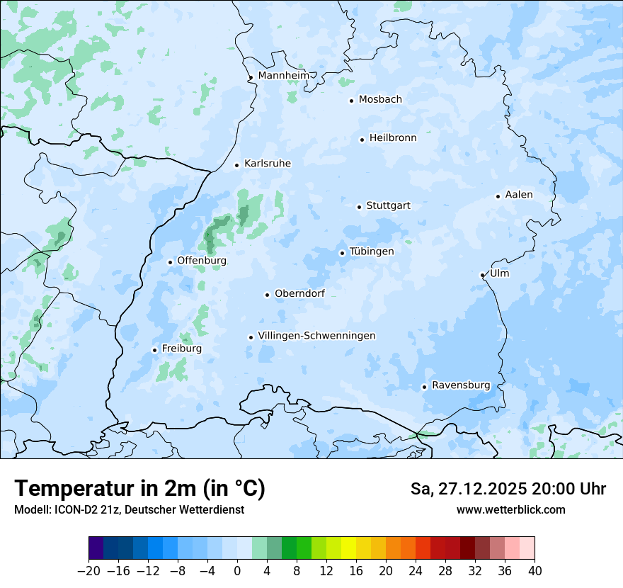 Modellkarten Temperatur