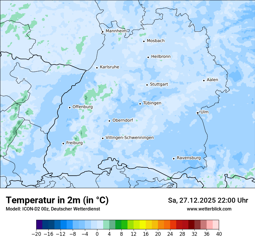 Modellkarten Temperatur