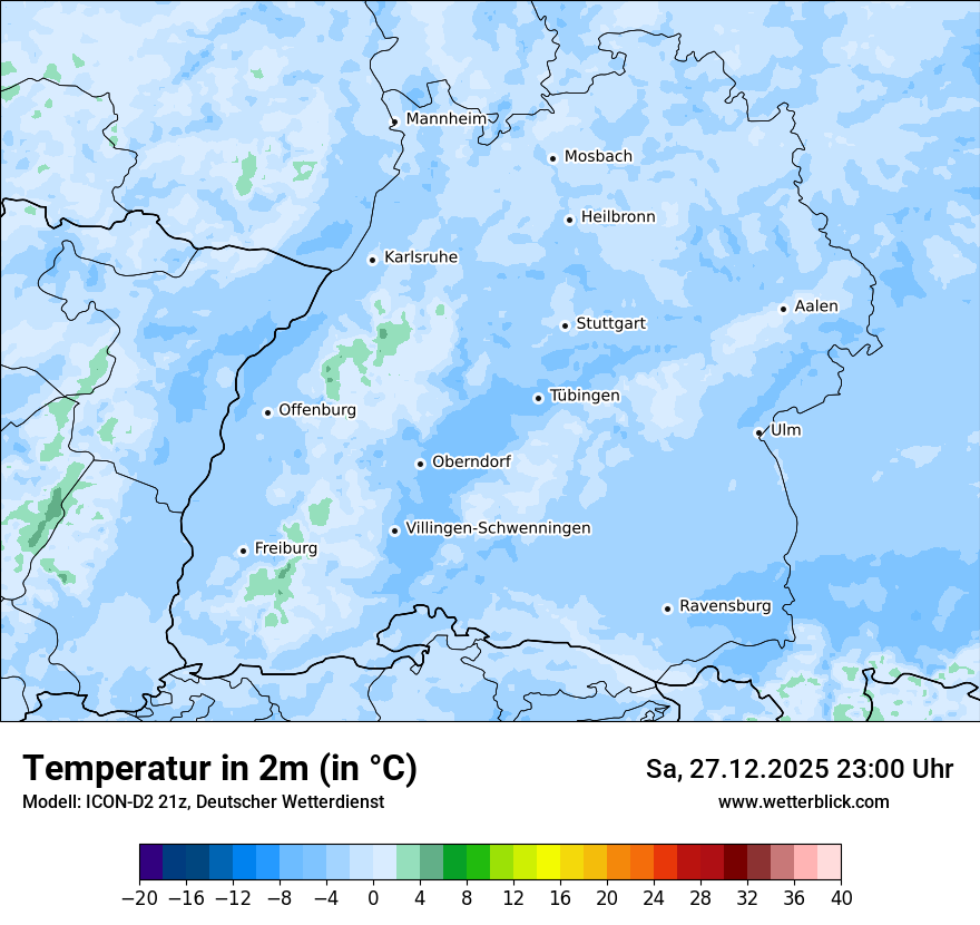 Modellkarten Temperatur