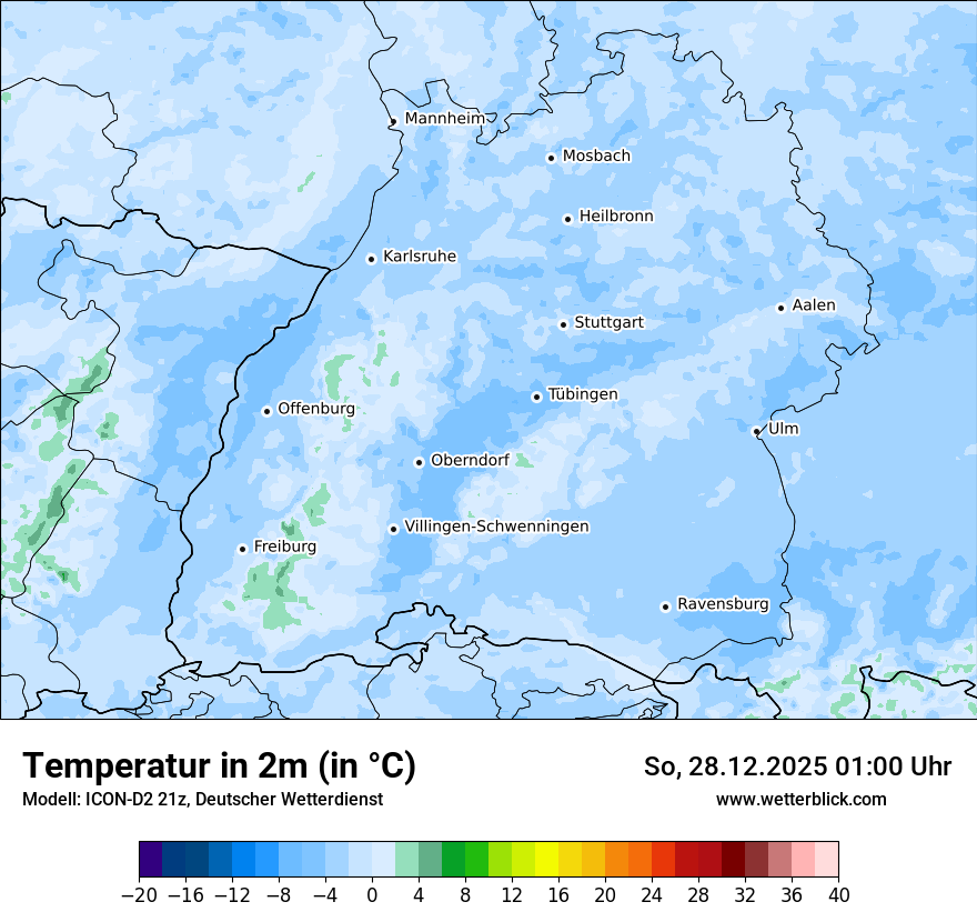 Modellkarten Temperatur