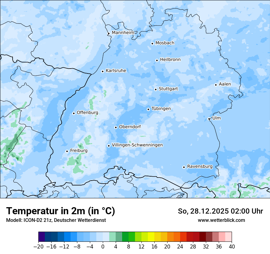 Modellkarten Temperatur