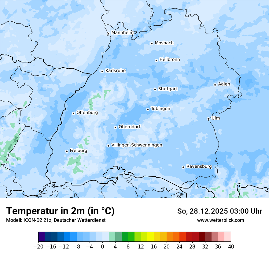 Modellkarten Temperatur