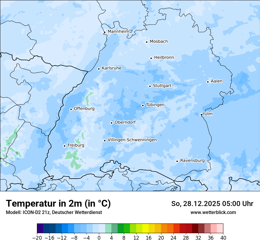 Modellkarten Temperatur