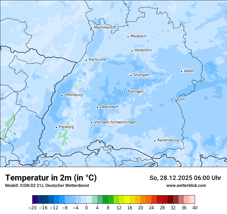 Modellkarten Temperatur