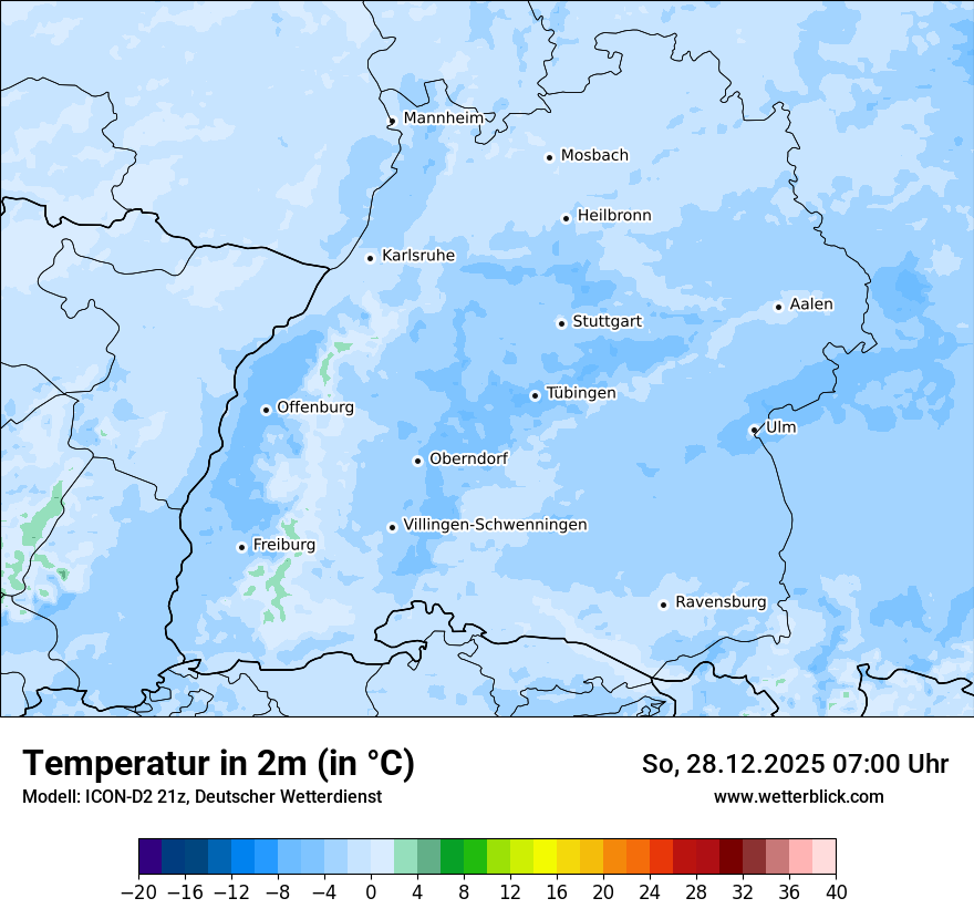 Modellkarten Temperatur