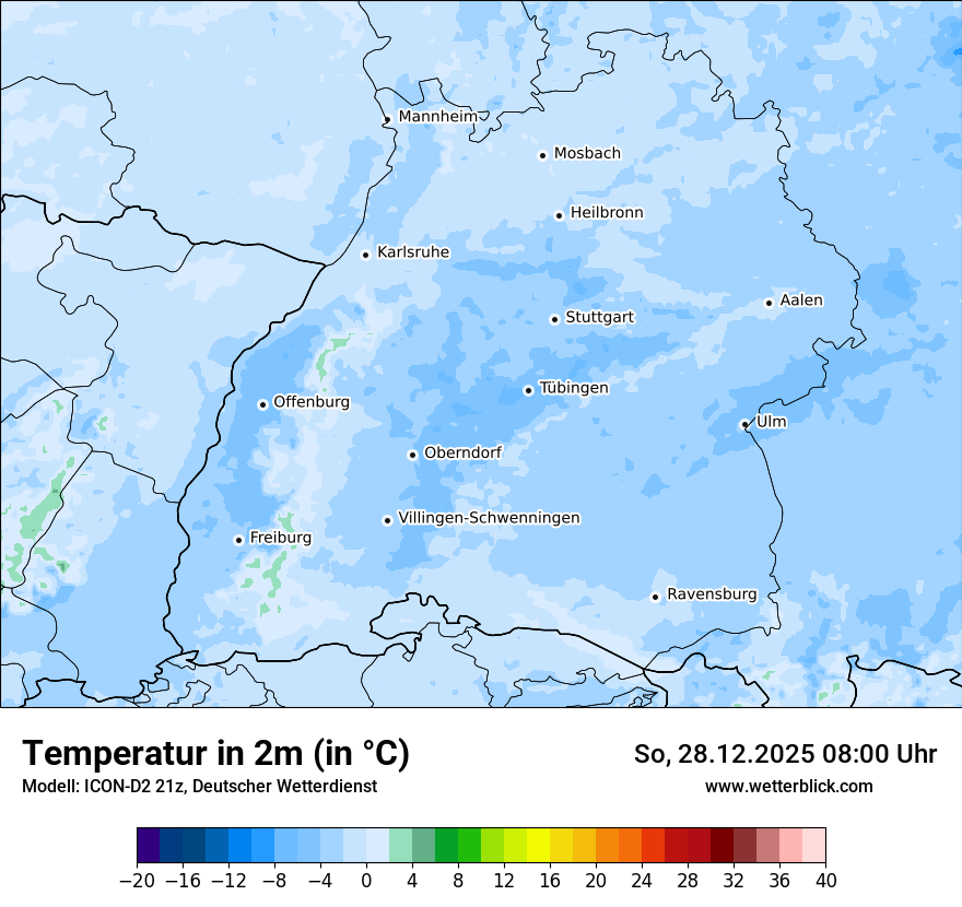Modellkarten Temperatur