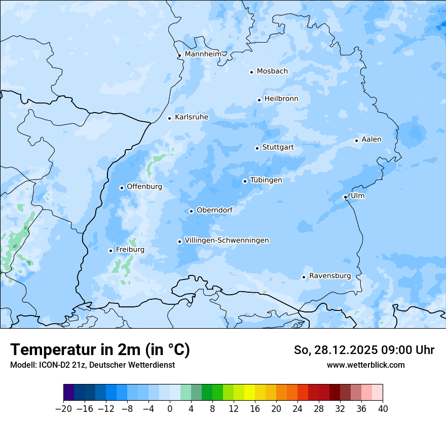 Modellkarten Temperatur