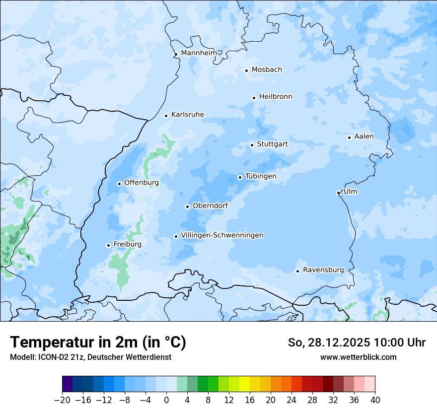 Modellkarten Temperatur