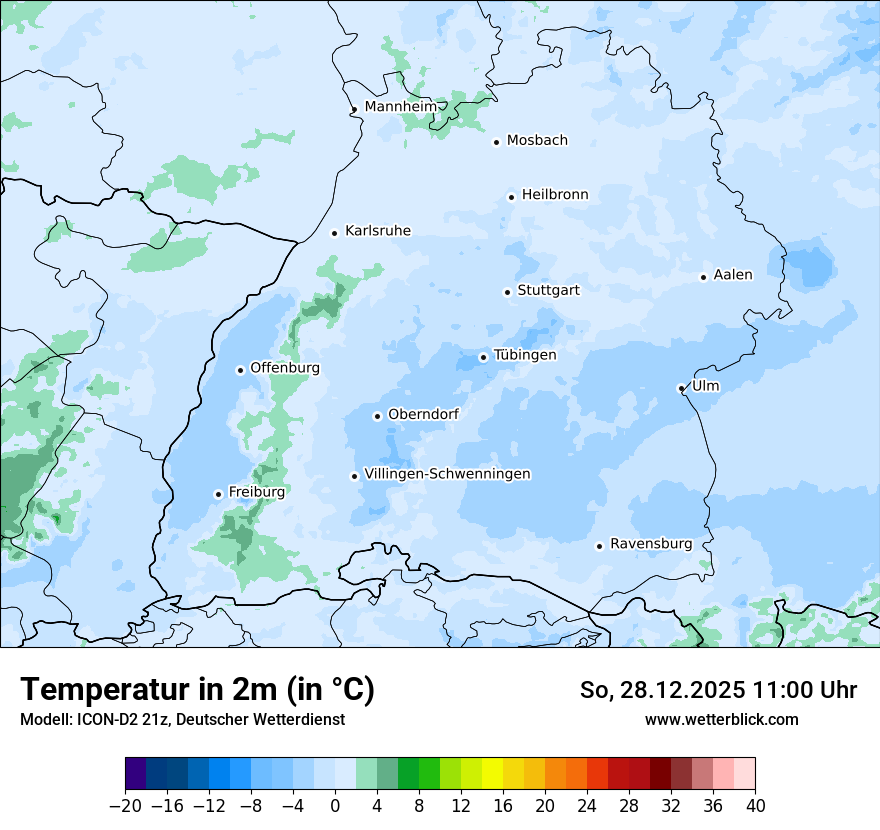 Modellkarten Temperatur