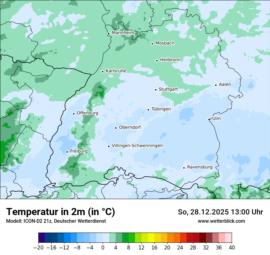 Modellkarten Temperatur