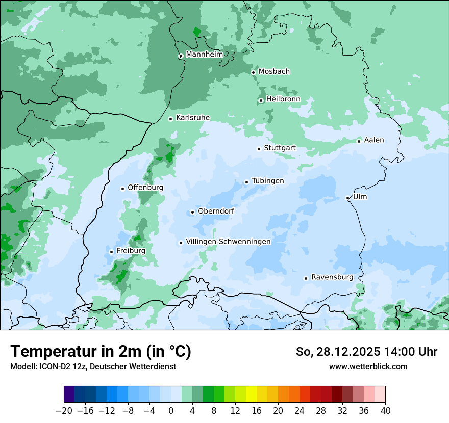Modellkarten Temperatur