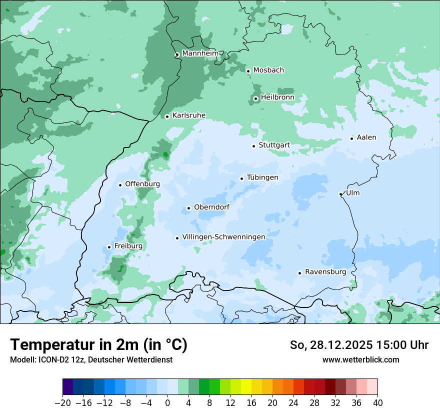 Modellkarten Temperatur