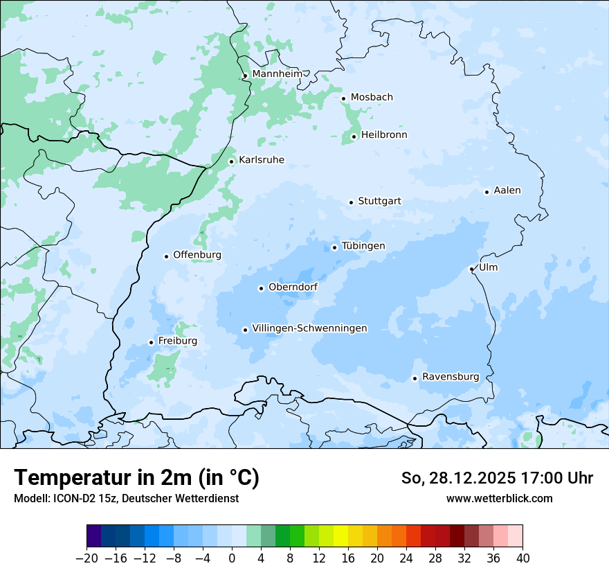 Modellkarten Temperatur