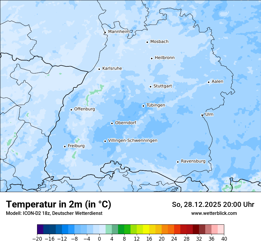 Modellkarten Temperatur