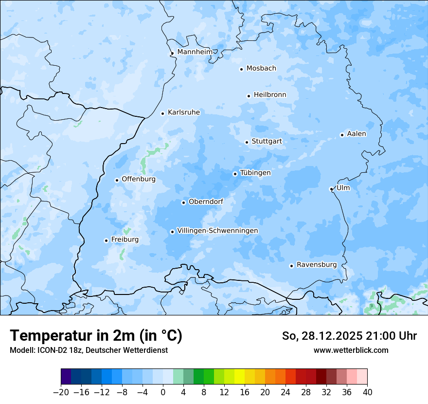 Modellkarten Temperatur