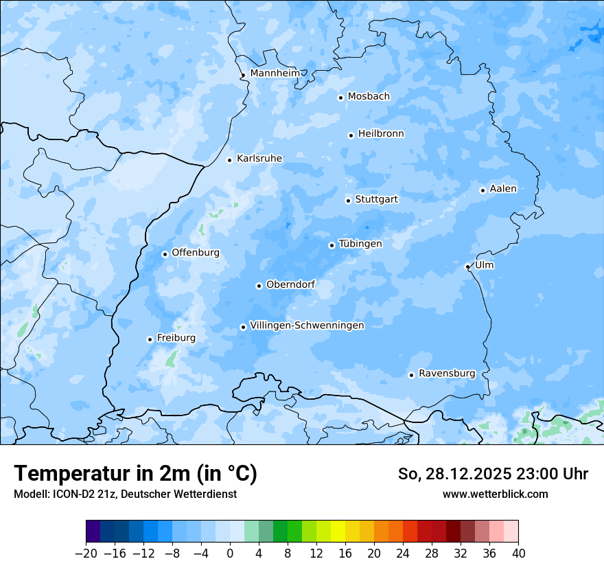 Modellkarten Temperatur