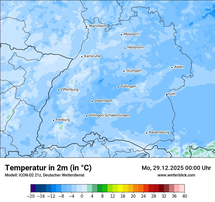 Modellkarten Temperatur