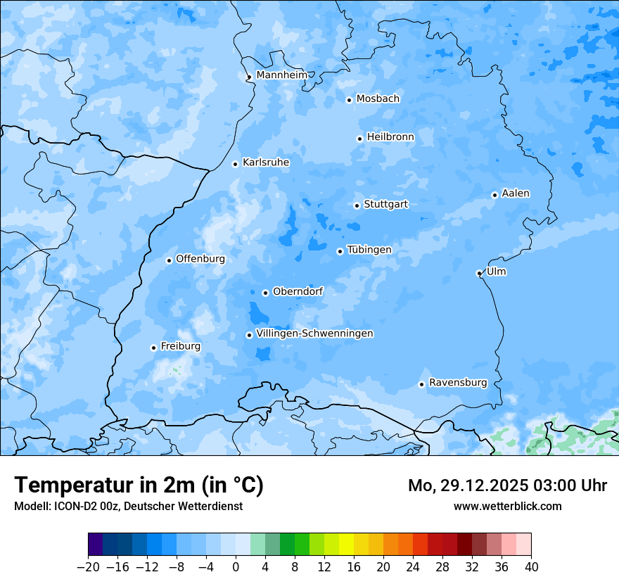 Modellkarten Temperatur