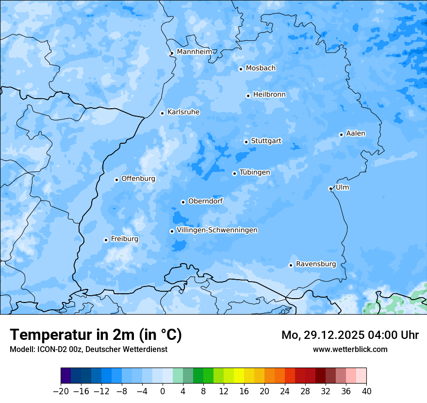 Modellkarten Temperatur