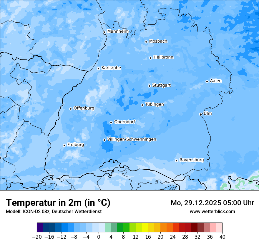 Modellkarten Temperatur
