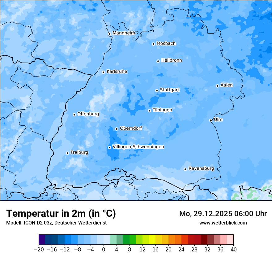 Modellkarten Temperatur