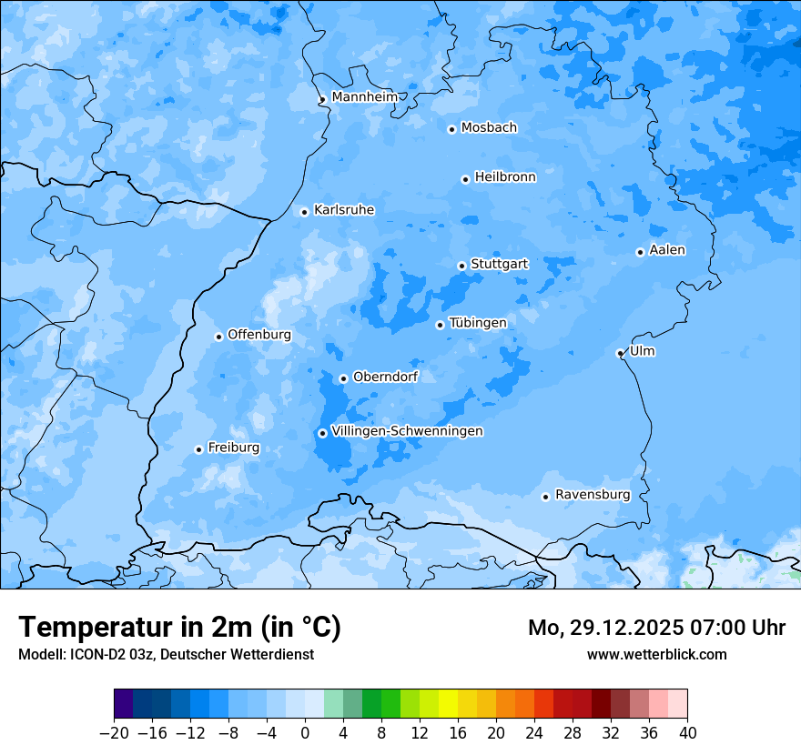 Modellkarten Temperatur
