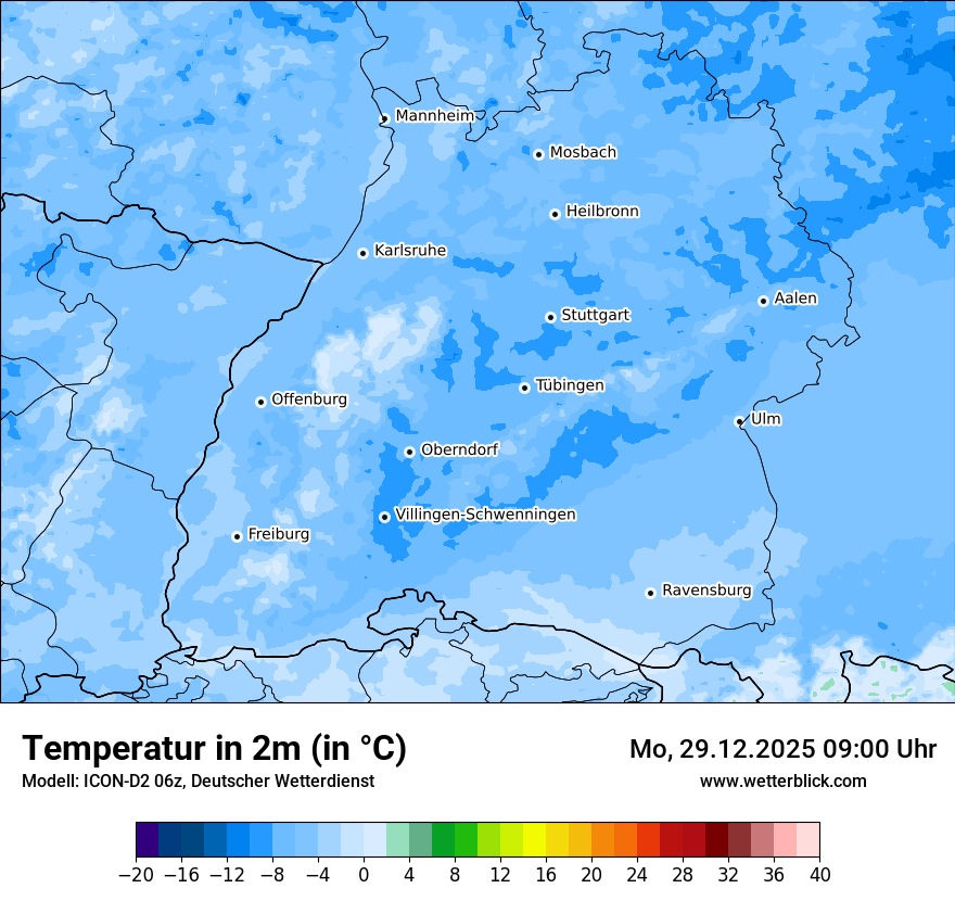 Modellkarten Temperatur