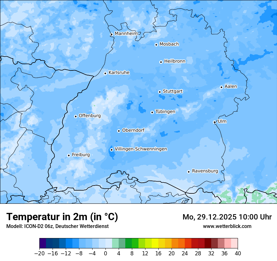 Modellkarten Temperatur