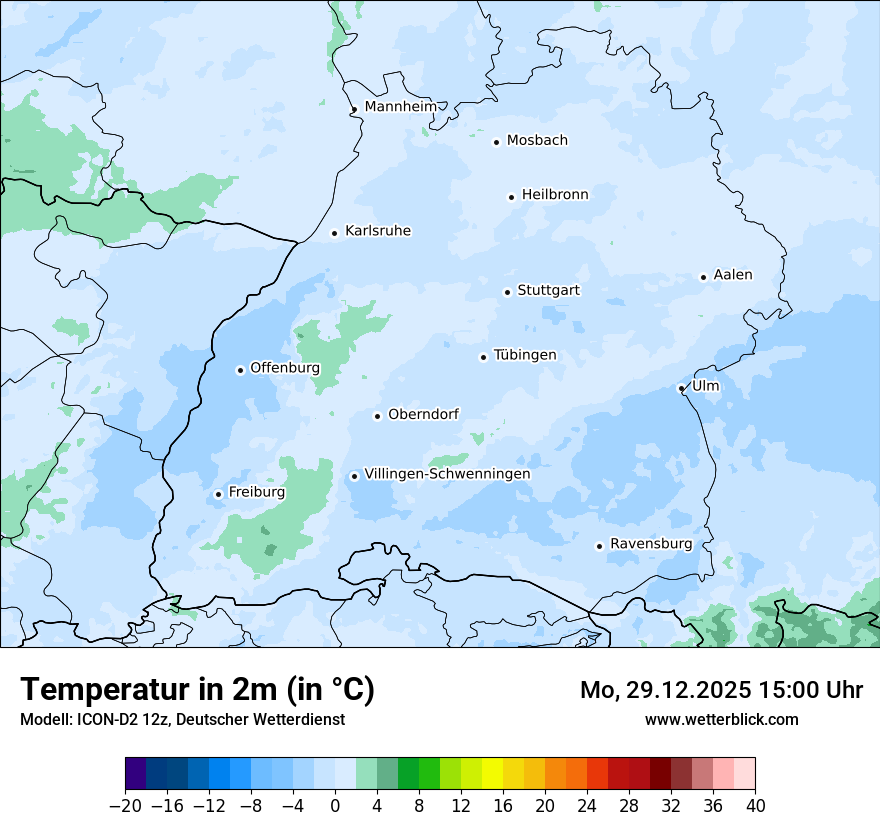 Modellkarten Temperatur