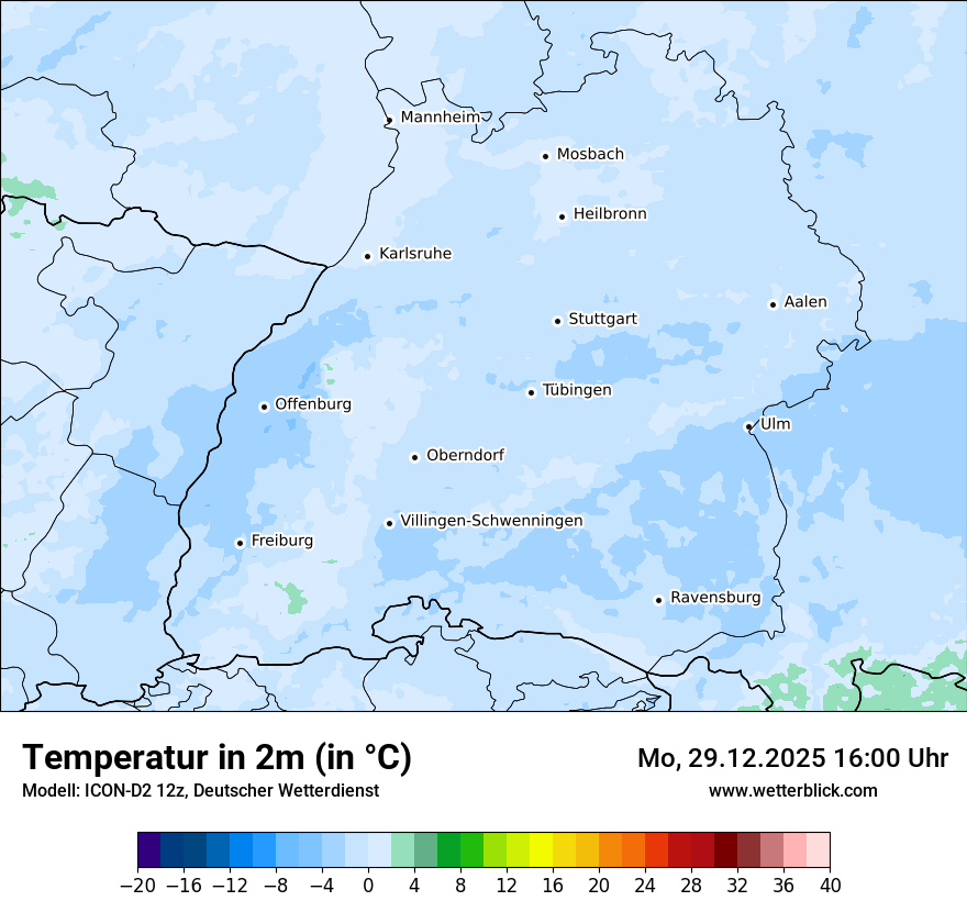 Modellkarten Temperatur