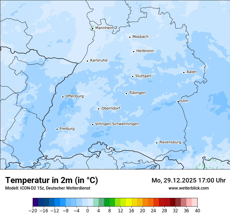 Modellkarten Temperatur