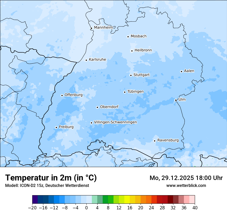 Modellkarten Temperatur
