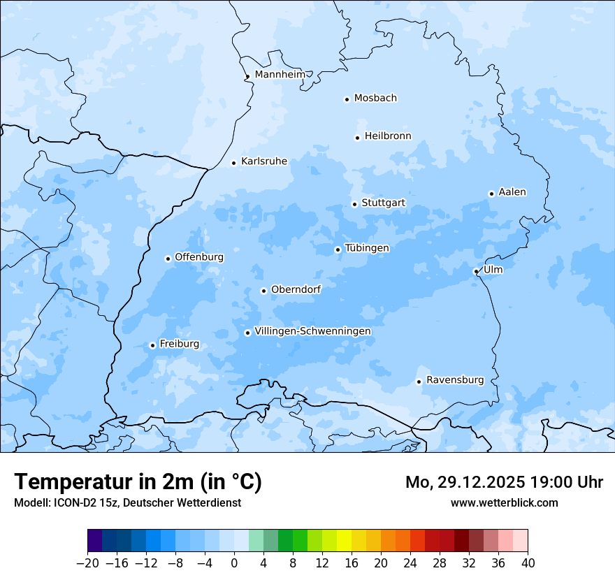 Modellkarten Temperatur
