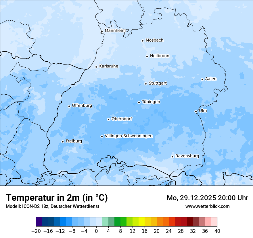 Modellkarten Temperatur
