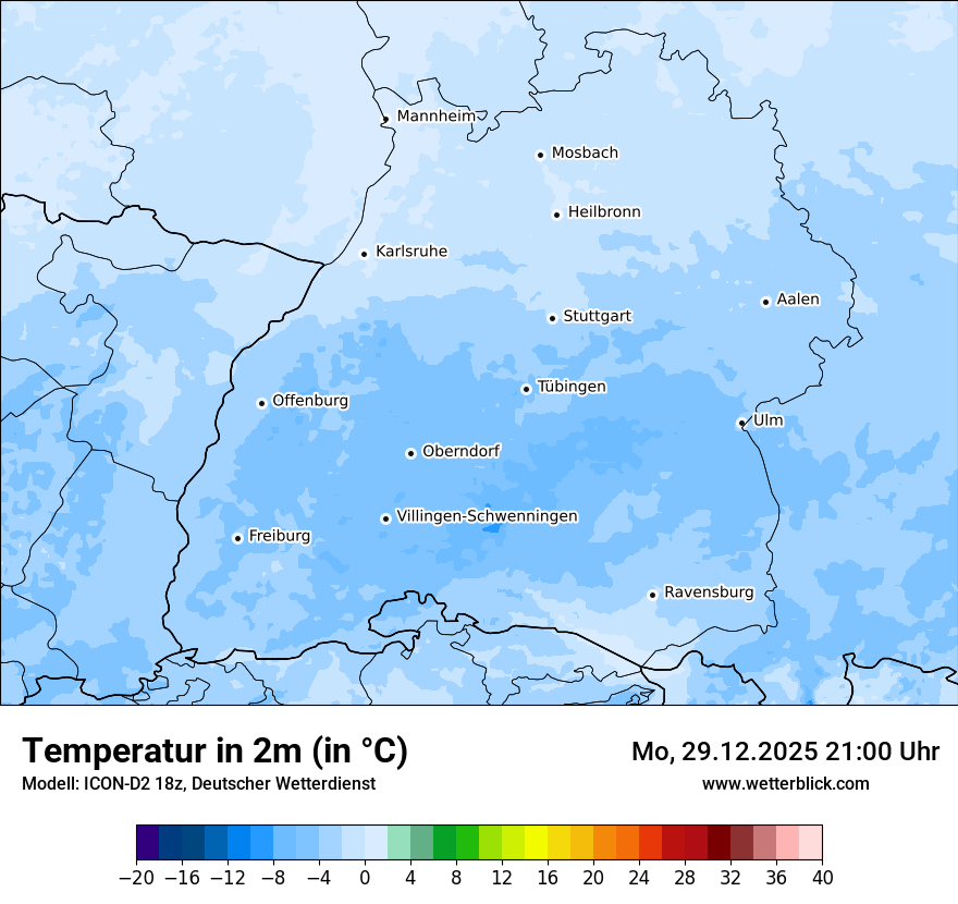 Modellkarten Temperatur