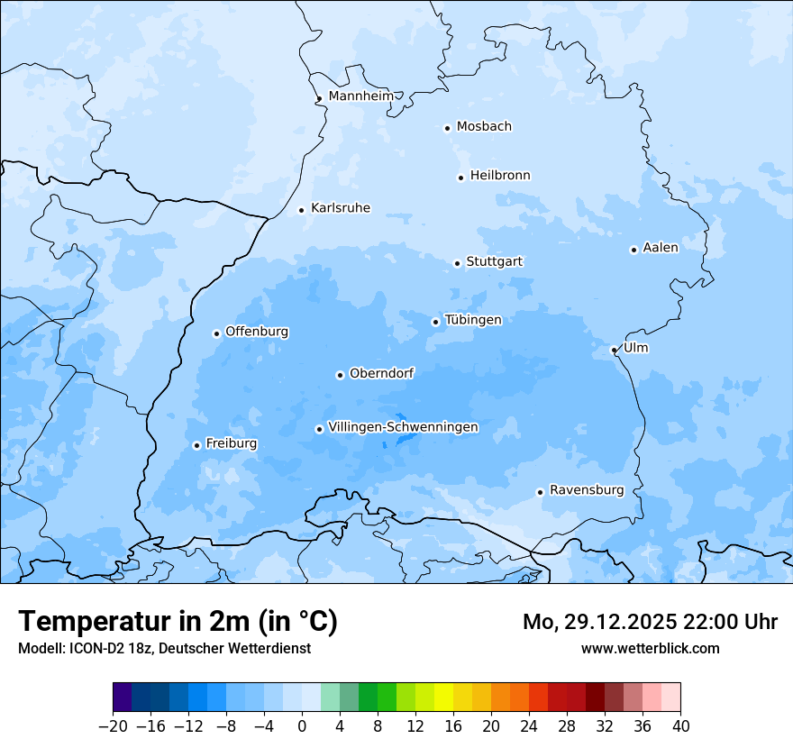 Modellkarten Temperatur