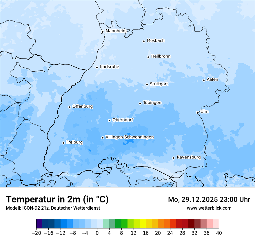 Modellkarten Temperatur