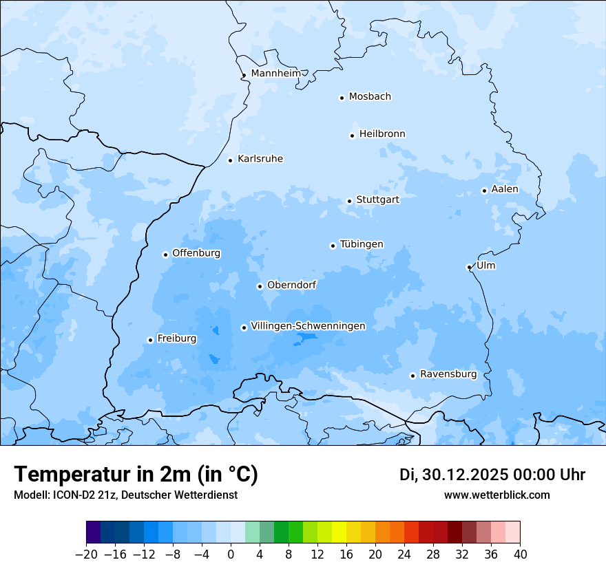 Modellkarten Temperatur