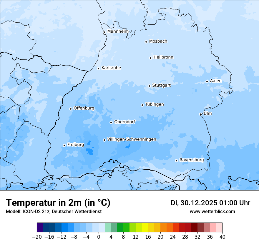 Modellkarten Temperatur