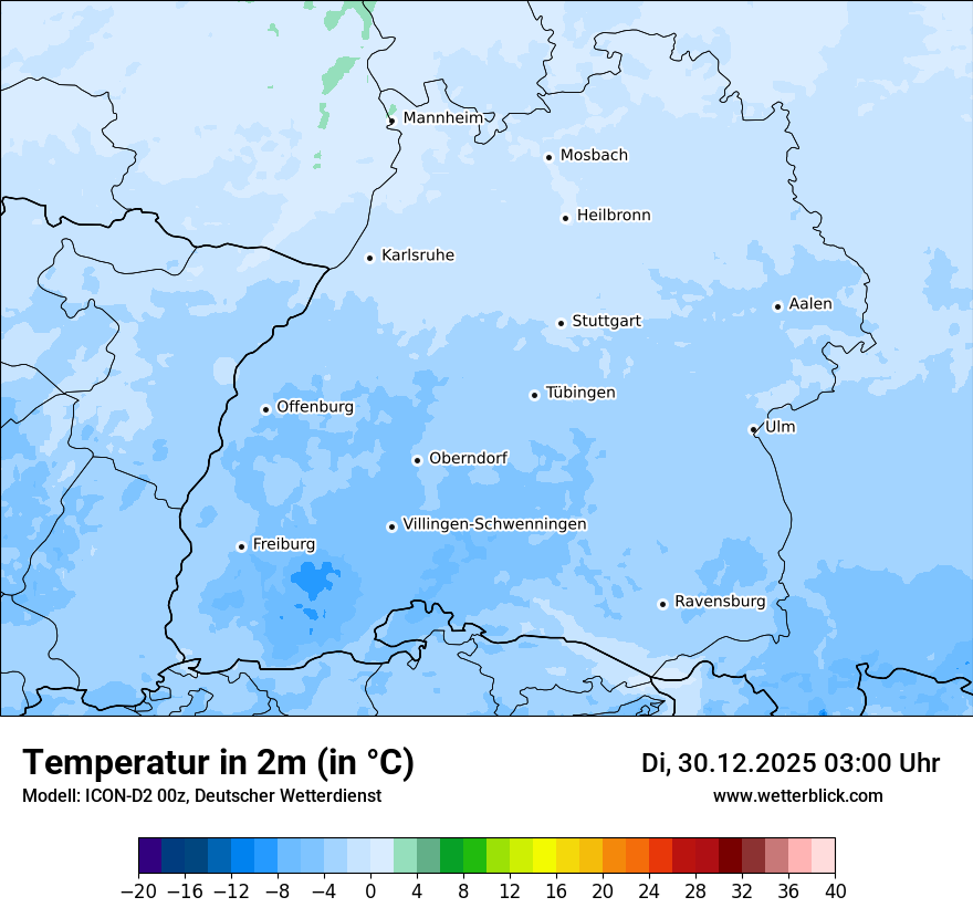 Modellkarten Temperatur