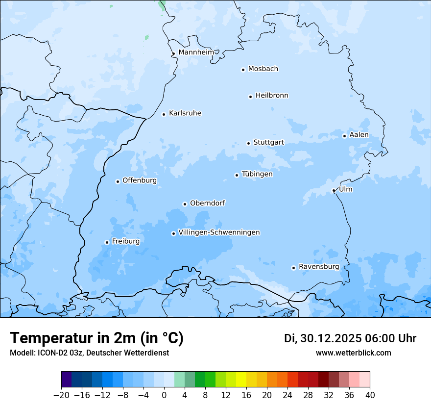 Modellkarten Temperatur
