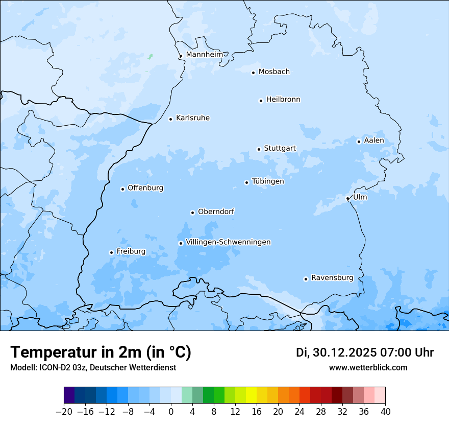 Modellkarten Temperatur